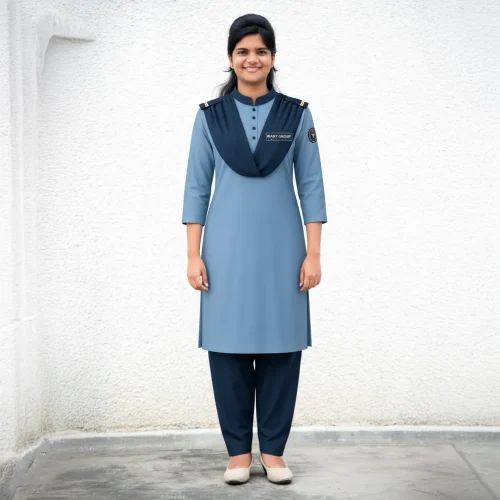 Mobile patrol security guard in branded vehicle